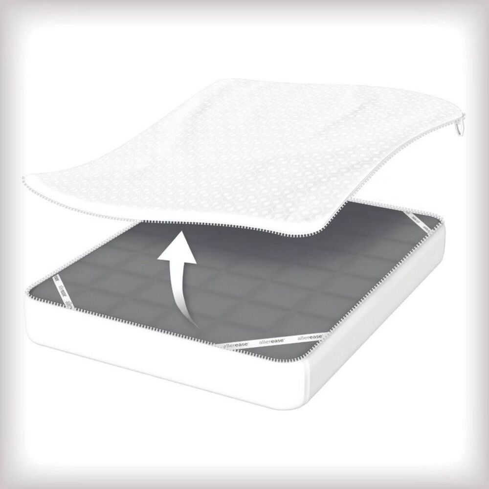 Allerease -  Twin Platinum Zip-Off Plush Top Waterpro White - Picture 3 of 4